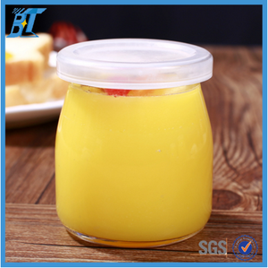 <span class=keywords><strong>100</strong></span> <span class=keywords><strong>ml</strong></span> 150 <span class=keywords><strong>ml</strong></span> 200 <span class=keywords><strong>ml</strong></span> grasso chiaro bicchiere di latte yogurt budino vaso con tappo in legno o coperchio di <span class=keywords><strong>plastica</strong></span> - Product Image 2