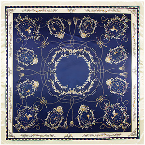 Sciarpe in Seta per Donne, Foulard in Raso con Stampa a Catena, Sciarpe Quadrate <span class=keywords><strong>di</strong></span> Lusso per Signore, Bandana Hijab <span class=keywords><strong>Scialle</strong></span> per Ragazze 90cm*90cm - Product Image 5