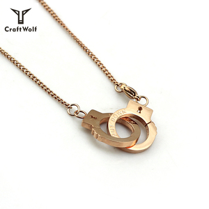 Craft Wolf moda <span class=keywords><strong>Punk</strong></span> esposas pareja collar collares personalizados de la fuente fábrica joyería personalizada al por mayor - Product Image 4