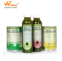 Hoge Kwaliteit Oranje Sap Labels Maker Zelfklevende Fruit Drink Stickers Voor Drank Glas Plastic Flessen Potten