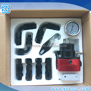 Universale Regolabile Regolatore di Pressione Del Carburante kit AN6 Raccordi radiatore Olio turbo Racing carburante booster valvola con olio tubi flessibili - Product Image 6