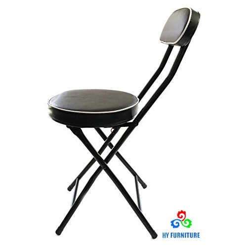 Small round folding chair metal upholstered folding chair manufacturer