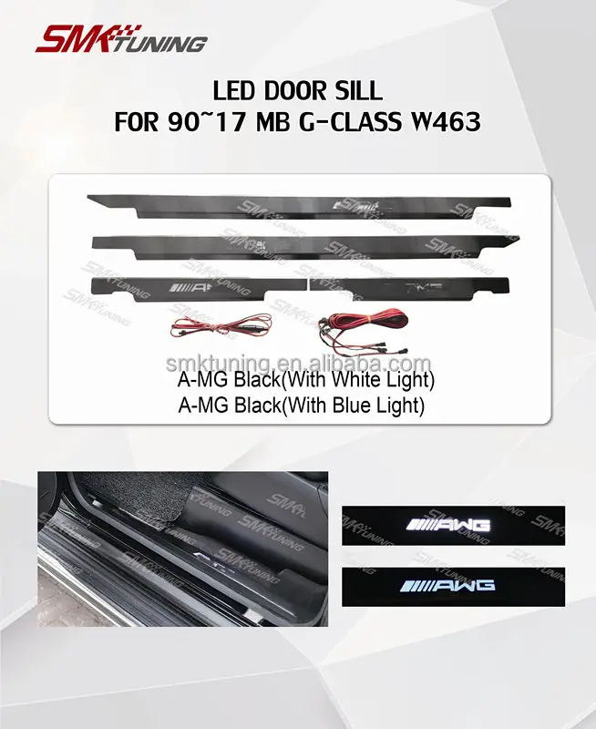 90-17 G-CLASS W463 G65/G63 G500 LED Door Sill black,different lights color,AM-G Design