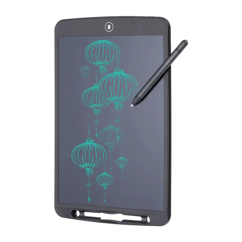 12 pouces personnalisé logo numérique lcd tablette d'écriture e-writer effaçable bloc-notes électronique planche à dessin pour enfants avec bouton de verrouillage