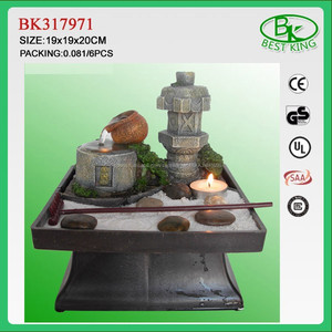 2017 Fuente de Agua de Resina Mini Jardín Zen con Bambú y Rueda - Product Image 6