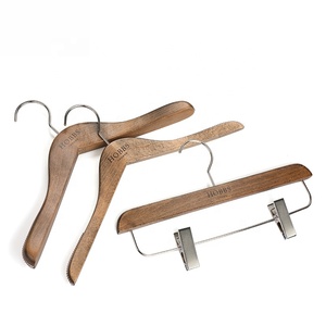 Designer <span class=keywords><strong>Vintage</strong></span> In Legno Massello <span class=keywords><strong>Appendiabiti</strong></span> Abbigliamento con Logo Nero - Product Image 1