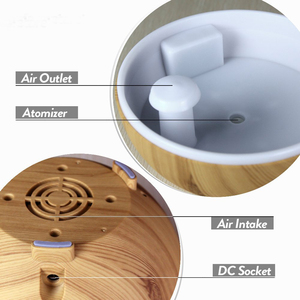 Aromacare a ultrasuoni Led luce <span class=keywords><strong>600ml</strong></span> globo di grano di legno <span class=keywords><strong>Aroma</strong></span> diffusore per la casa - Product Image 2