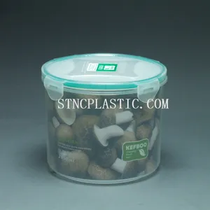 Круглый пластиковый контейнер для еды 2.5л герметичный контейнер для хранения с зажимом