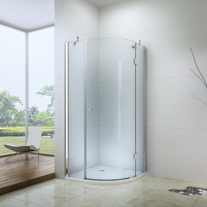 ยืนฟรี900X900X1900Mm บานพับวงกลม Frameless 6Mm ตู้อาบน้ำกระจก - Product Image 5
