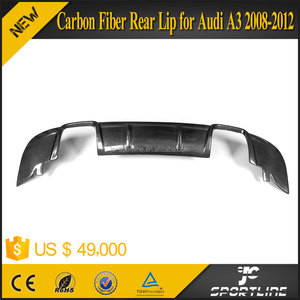 S estilo Carbon Fiber Rear Lip con Quad tubo de <span class=keywords><strong>escape</strong></span> de doble salida para <span class=keywords><strong>Audi</strong></span> <span class=keywords><strong>A3</strong></span> 2008-2012 - Product Image 1