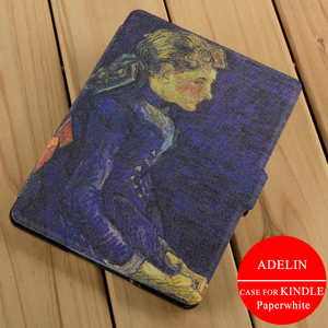 Funda para <span class=keywords><strong>Kindle</strong></span> Paperwhite con diseño de Van Gogh, cubierta de cuero delgada iluminada para <span class=keywords><strong>Kindle</strong></span> Paperwhite - Product Image 4