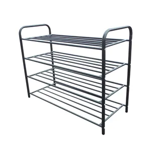 3-Tiers Metal Shoe Rack Wire Shelves Steel Shelving For Living Room