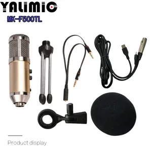 Kondenser mikrofon bm 800 MK-F500TL yankı iptali mikrofon, cep telefonu kondansatör mikrofon iphone ve Android için