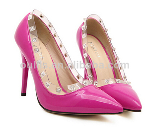Nuevo estilo de zapatos de mujer de tacón alto cm 10.5 para dama pj3072 - Product Image 1