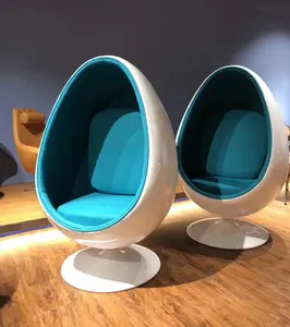 Zeitgenössische wohnzimmer möbel aviator fiberglas ei stuhl mit kissen