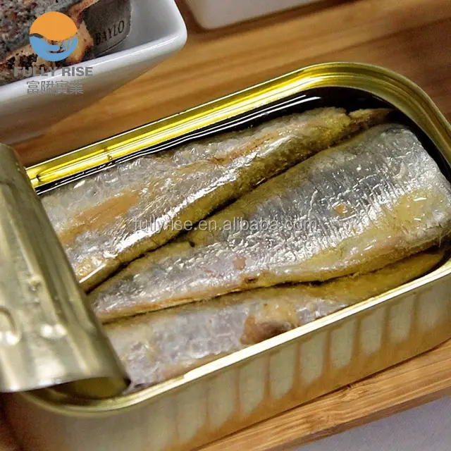 Ucuz fiyat konserve sardalya olmadan ölçekler tuzlu su club can 125g balık yemi