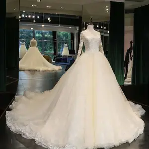 NE172 Real Photo Ball Gown Wedding Dress 2023 Bride Dresses custom size&color vestidos de noiva Long Sleeve robe de mariage