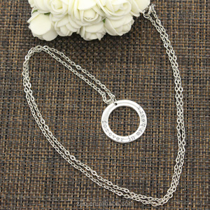 Aleación Collar de plata círculo siempre en <span class=keywords><strong>mi</strong></span> corazón COLLAR COLGANTE collar de joyería de moda - Product Image 3