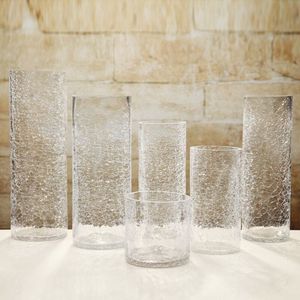 נר בעל צילינדר ברור פצפוצי זכוכית אגרטל - Product Image 2