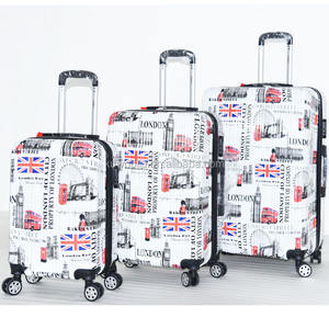 City of <span class=keywords><strong>london</strong></span>-Juego de 3 maletas de PC abs con estampado de Torre eiffel de París, estuche rígido giratorio - Product Image 1