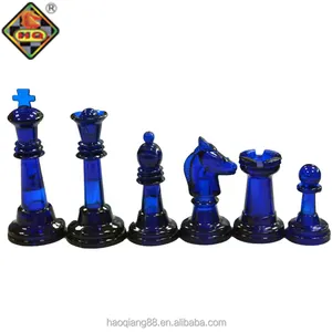 Plastic Chess Game Pieces With Custom Design Board