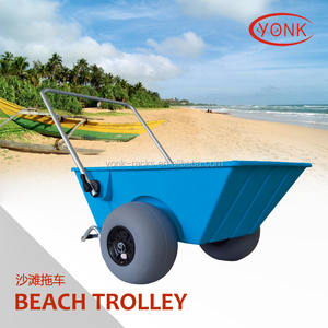 <span class=keywords><strong>Chariot</strong></span> de <span class=keywords><strong>plage</strong></span> avec 2 roues pneumatiques gonflables de 12 pouces - Product Image 4