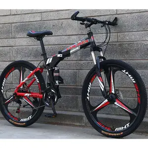 factory direct sales folding 26INCH 21 speed full suspension aluminum alloy travel folding mtb bicycle mountain bike