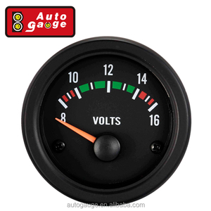 52mm Electric With Black Face and Rim Volt Gauge - Product Image 1