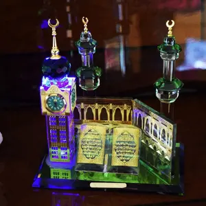 ชุดโมเดลอิสลามสุดหรู LED Mecca Ayatul Kursi Crystal