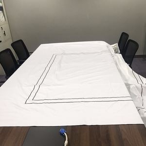 कढ़ाई लक्जरी 100% कपास होटल Duvet कवर बिस्तर सेट