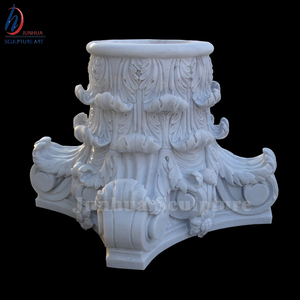 Columna romana de piedra Natural dorada tallada hueca - Product Image 4