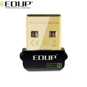 محول لاسلكي ماركة (EDUP) صغير ومناسب من Realtek rtl8188, وصلة USB لاسلكية ، واي فاي