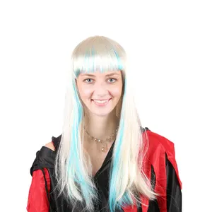 good quality synthetic wigs multi color cheap crazy costume wigs for fun