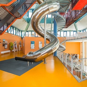 Professional Custom Kids Indoor or Outdoor Playground Stainless Steel Tube Slide