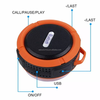 Venta caliente al aire libre deporte C6 impermeable altavoz música diente azul ducha altavoz estéreo para el teléfono inteligente