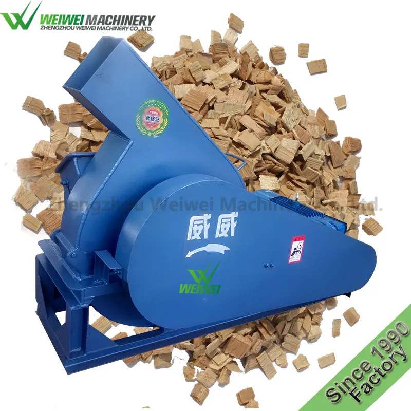 Weiwei vườn Máy mulching gỗ di động Shredder chip làm cho DIESEL điện lâm nghiệp gỗ làm việc chipper gỗ chip mulch
