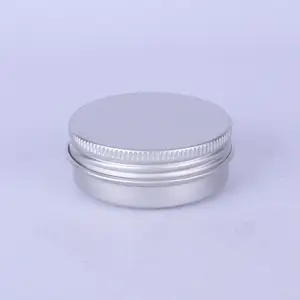 15g 30g Aluminium metal tin for pomade cosmetic packaging aluminium box 30ml 2oz 60ml mini metal jars for cream butter candle