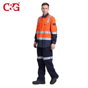 Giacca e Pantaloni Ignifughi Arancioni Abbigliamento da Lavoro 150g/m Nomex e Lenzing FR Misto - Product Image 5