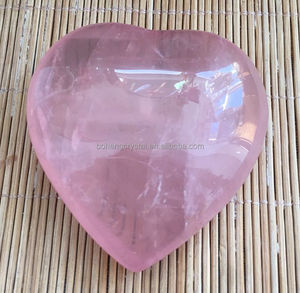 En forma de corazón al por mayor cristal de cuarzo rosa Healing chakra piedras preciosas corazones para regalo - Product Image 1