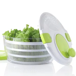 4L Capacity Plastic Manual Vegetable Dryer Salad Spinner As Seen On Tv