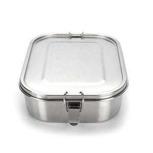 Bán buôn 304 thép không gỉ Hộp Ăn Trưa cấp thực phẩm kim loại hình chữ nhật ngăn <span class=keywords><strong>container</strong></span> cho cá nhân và công ty sử dụng - Product Image 6
