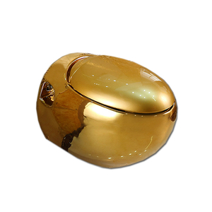 Toilette suspendue en forme d'<span class=keywords><strong>oeuf</strong></span> pour salle de bain Toilette dorée suspendue au mur en céramique pour hôtel - Product Image 1