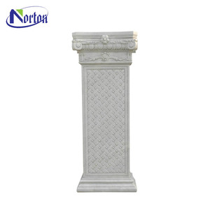 Phong Cách Khác Nhau Thiết Kế Cổng Ngoài Trời Trang Trí Sân Vườn Trắng Đá Khắc La Mã Rắn Vuông Thiết Kế Trụ Cột Bằng Đá Cẩm Thạch Hollow Cột - Product Image 2