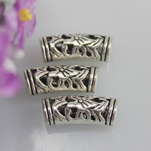 Pierres tibétaines pour la fabrication de bijoux, perles d'espacement de tubes Vintage sculptées, 6x7x19mm, livraison gratuite, vente en gros - Product Image 6