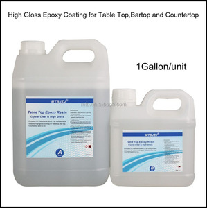 <span class=keywords><strong>Kit</strong></span> de Résine Époxy Transparente 1 Gallon pour Coulée - Effets d'Eau Vernis pour Artisanat, Finition de Bureaux et Portes en Bois - Product Image 1