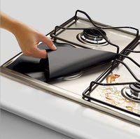 Protection réutilisable pour brûleur de cuisinière à gaz, revêtement antiadhésif facile à nettoyer