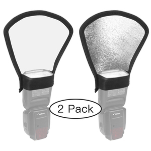 Diffuseur de <span class=keywords><strong>flash</strong></span> en tissu double face pour réflecteur d'appareil photo argent/blanc 2-en-1 pour <span class=keywords><strong>flash</strong></span> Pentax Olympus <span class=keywords><strong>Yongnuo</strong></span> - Product Image 5