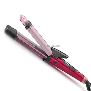 stock 2 in 1 design electric hair curler hair straughtener with anion steam technology