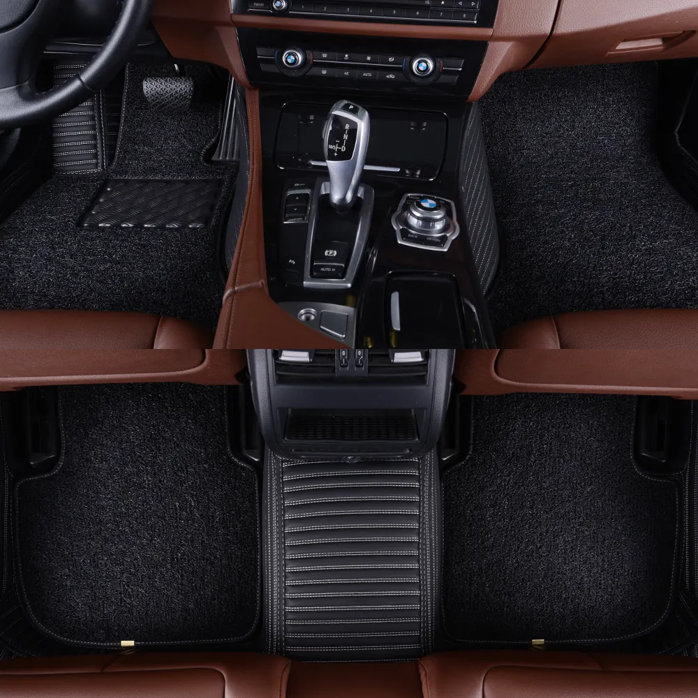 가죽 바늘 일종 인 펀치 친환경 Easy clean Leather + PCV Coil 카펫 3D 차 층 Mats