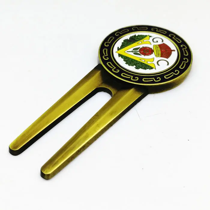 Sản Phẩm Mới Kim Loại Vàng Golf Phụ Kiện, Tùy Chỉnh Sản Phẩm Golf, Mỹ Golf Divot Tool